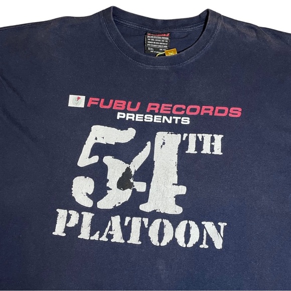 Rare Vintage Y2K FUBU Records 54th Platoon All Or Nothin Rap Tee - Picture 6 of 6
